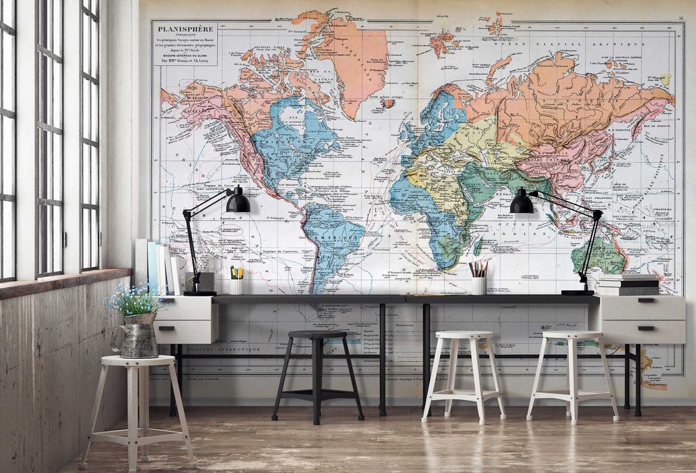 Fototapeta Mapa Świata Podróż Dzieci 3D Na Twój Własny Rozmiar + KLEJ
