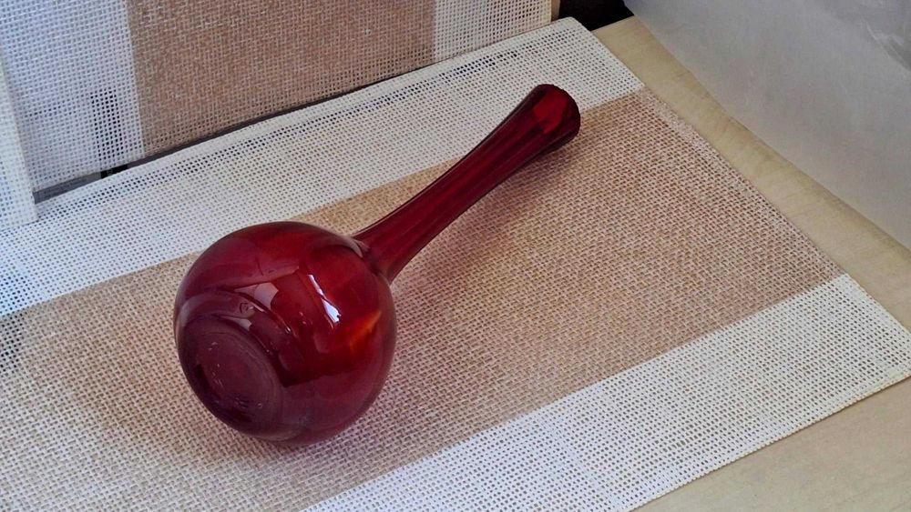 Flakon Wazon wysoki 29 cm z długą szyjką, stan dobry (mikroubytki) PRL