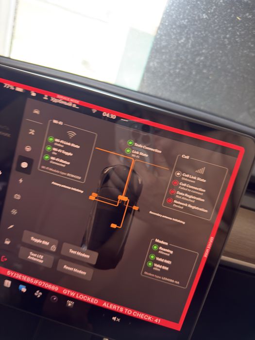 Діагностика батареї , фізична Sim, робота через Tesla Toolbox