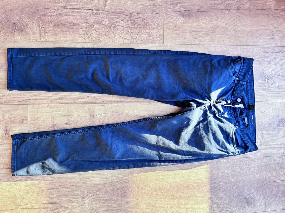 Spodnie slim fit H&M (29) M granatowe