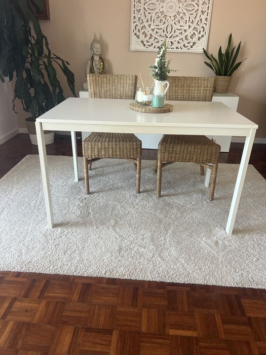 VIHALS Mesa extensível 120/180x74 cm