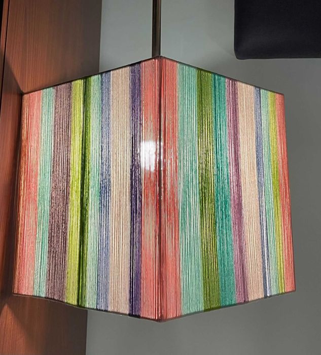 Abażur w kolorach pastelowych - lampa hand made