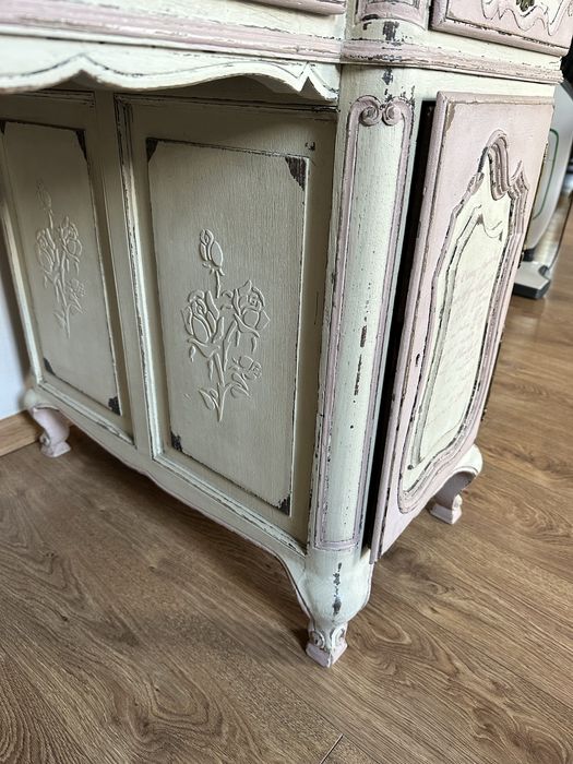 Stylowe Biurko Gabinetowe Ludwikowskie Dwustronne