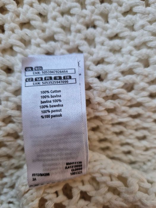 Sweterek ażurek biały F&F rozm. 38 / M