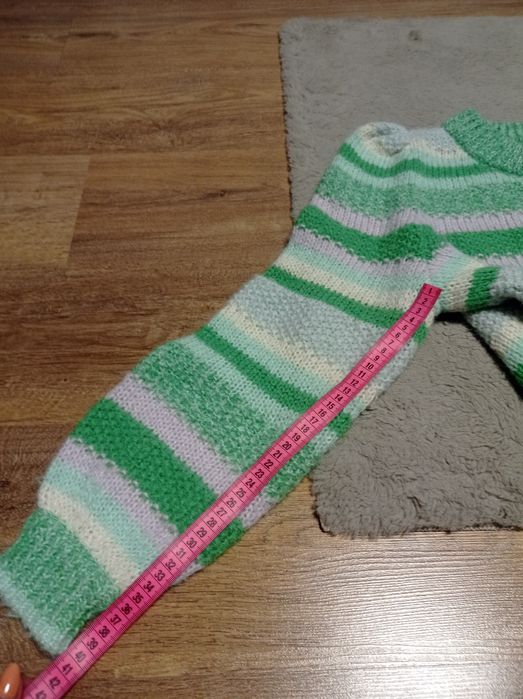 Sweter zielony w paski Vero moda