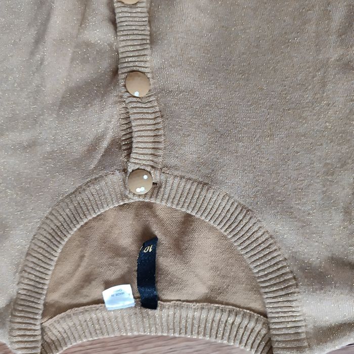 Krótki sweterek złoty H&M r. M bawełna