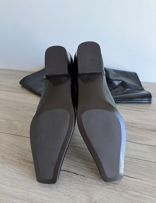 Чоботи сапожки шкіряні massimo dutti оригінал