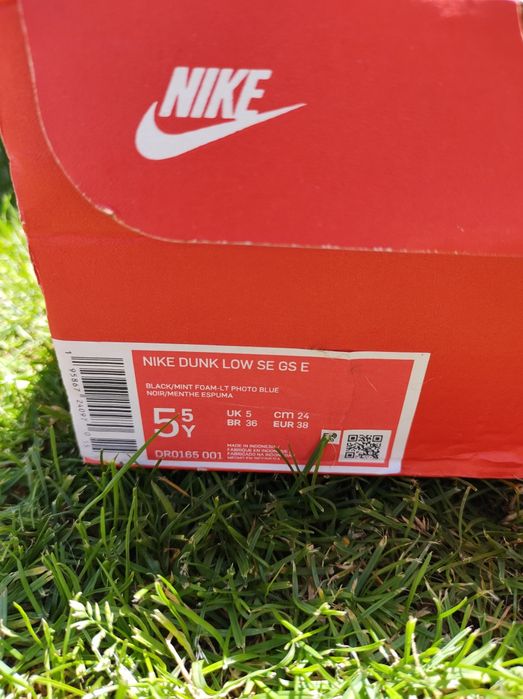 Buty Nike Dunk Low SE GS E Black/Mint roz. 38