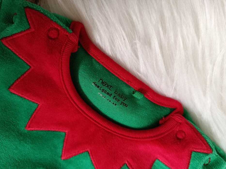 Next kombinezon pajacyk świateczny elf 3-6m