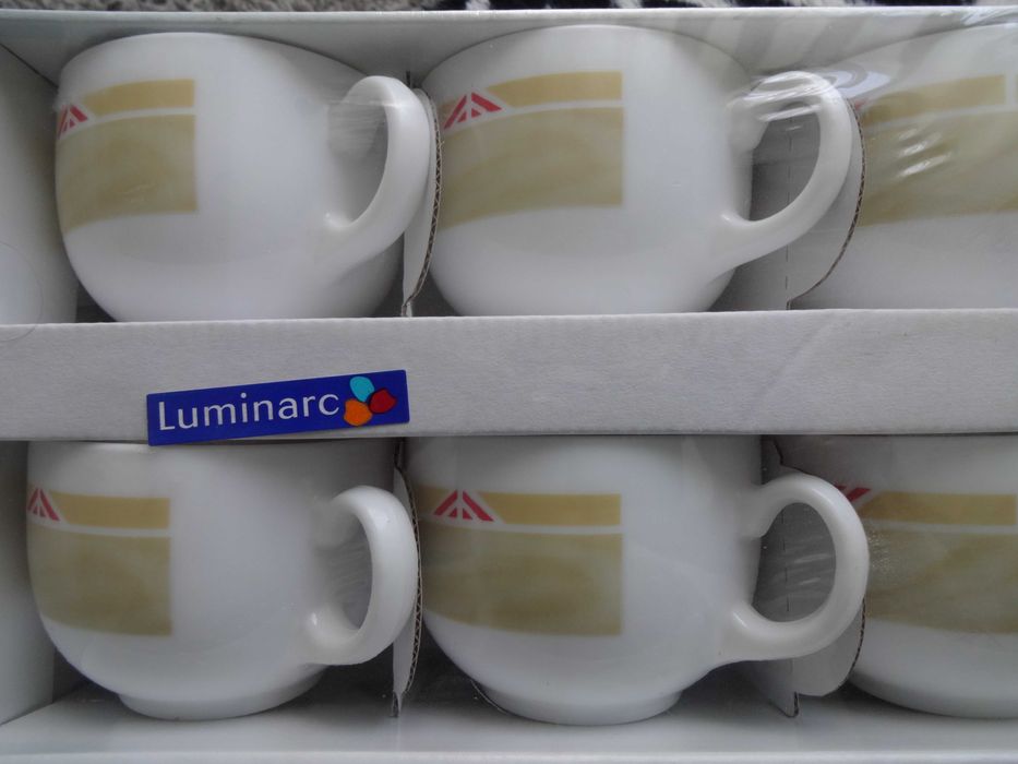 Komplet 6 szt. filiżanek i podstawek Luminarc