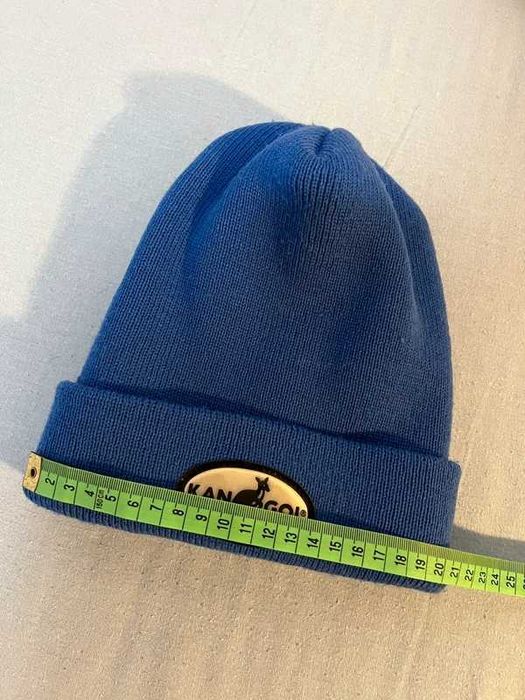 Kangol Niebieska Gruba Czapka