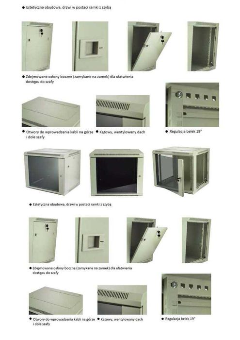 Szafka wisząca  9U teleinformatyczna