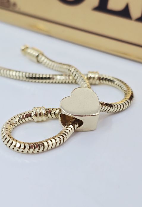 Złoty charms serce próba 585 14k