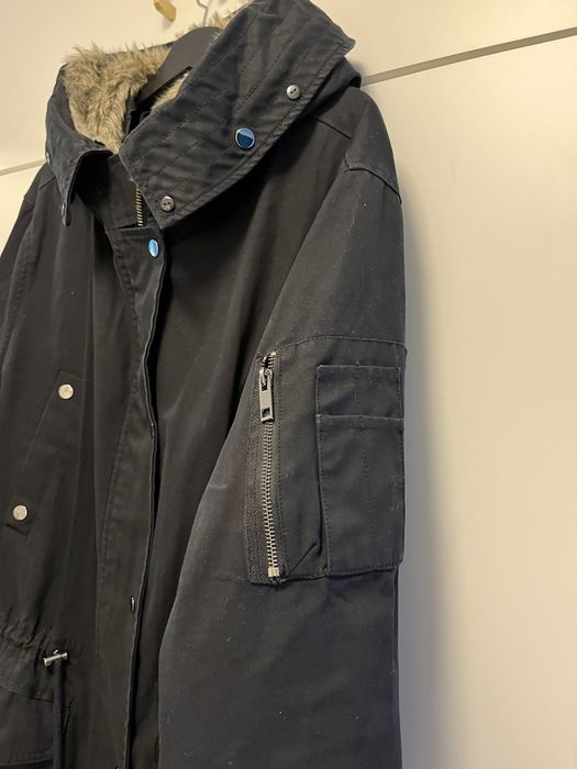 48 /50 Asos parka damska kurtka czarna uk 20