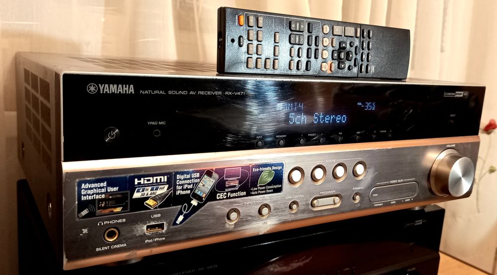 Yamaha RX-V471 5.1×105w HDMI/USB/Optical/Aux/GUI