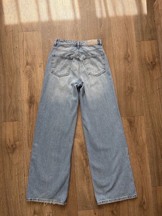 Жіночи джинси pull&bear широкі блакитні сині