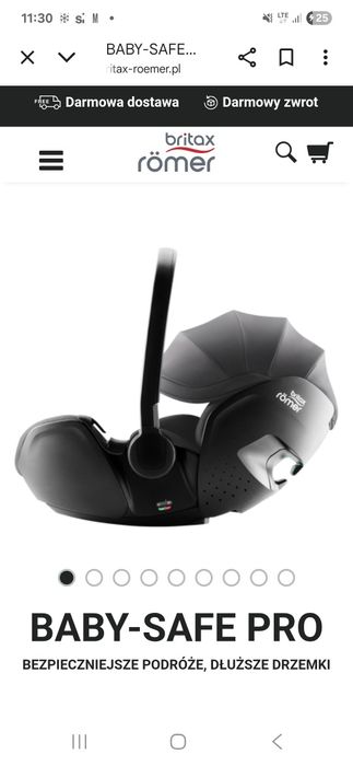 Fotelik Britax Roomer Baby Safe Pro + baza