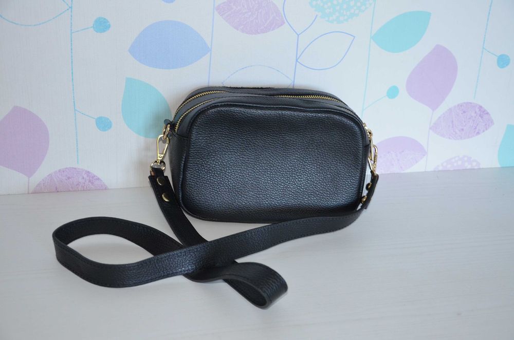 skórzana klasyka torebka Wera Pelle skóra + zamsz