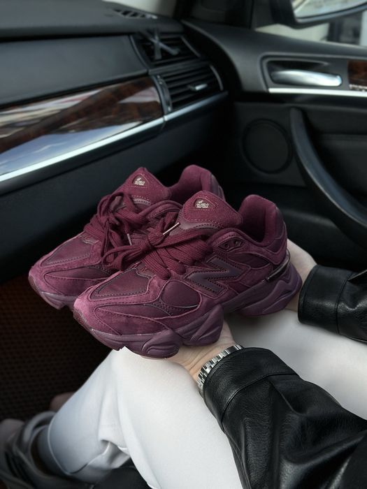 New Balance 9060 Burgundy трендові жіночі кросівки ню беланс 9060 бордо