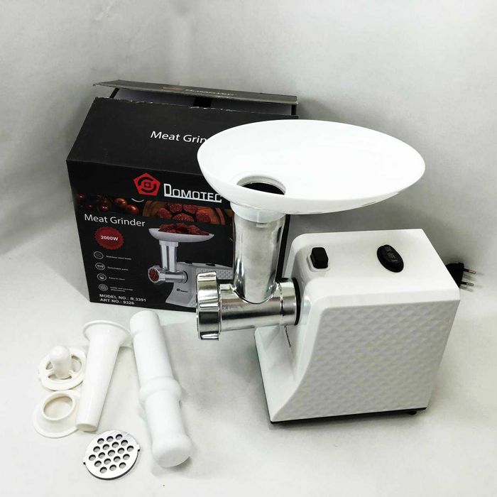 Компактная электро мясорубка Domotec с реверсом. Для мясников!