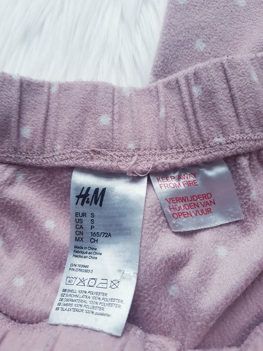 Polarowe spodnie damskie od piżamy marki H&M rozmiar S/M/L