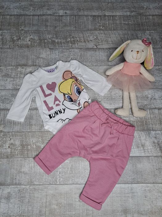 Komplet spodnie dresowe baggy i body roz.62