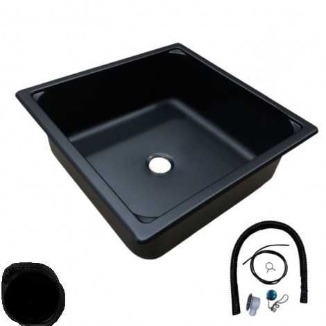 Lavatório e Lava Loiça em Inox (350x350) (Autocaravana / Campervan)