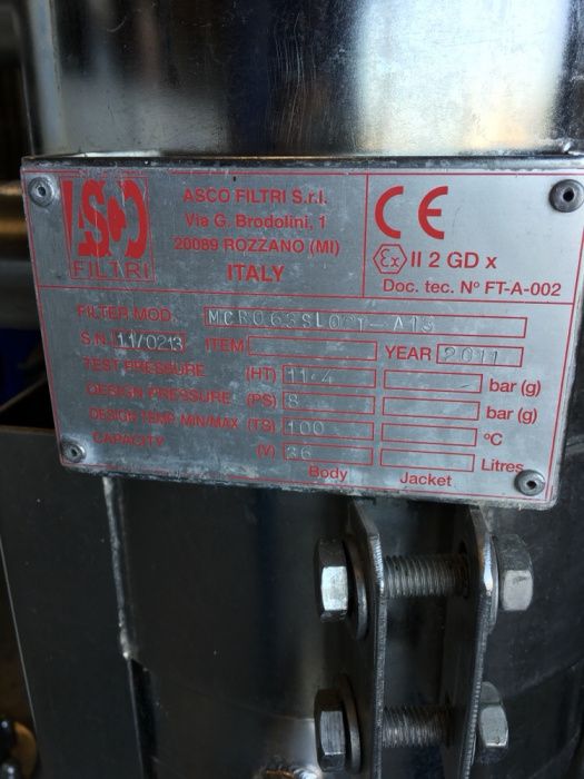 Filtro de fluidos Alimentares