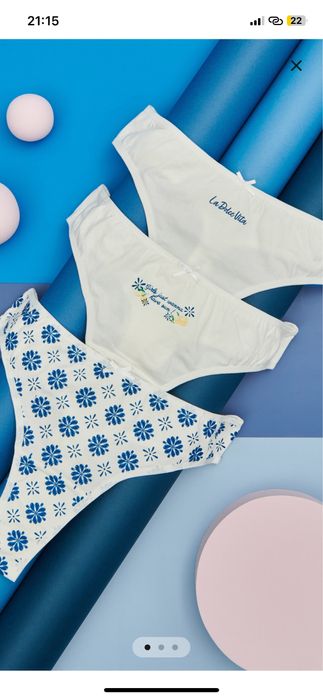 Bielizna bawełniane majtki stringi 3 pak S