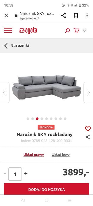 Narożnik rozkładany