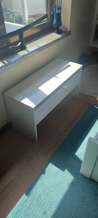 Móvel de arrumação branco com gaveta – 80 cm
