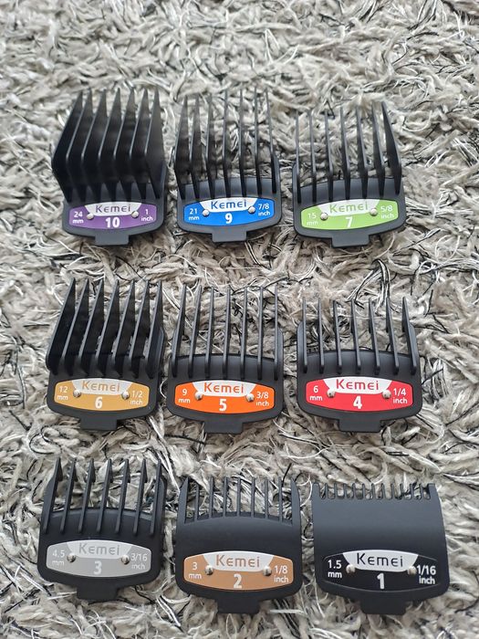 Nasadki do strzyżenia włosów - KEMEI 9 szt