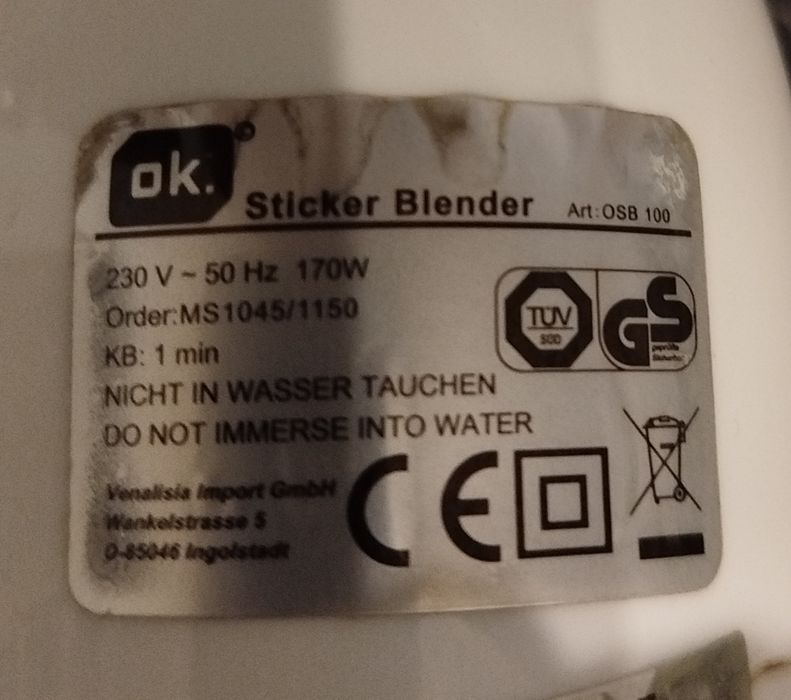 Blender ręczny 170W OK
