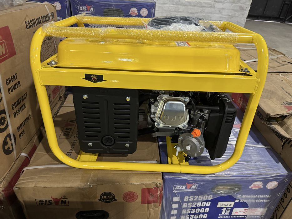 Генератори нові BISON бензин газ/бензин