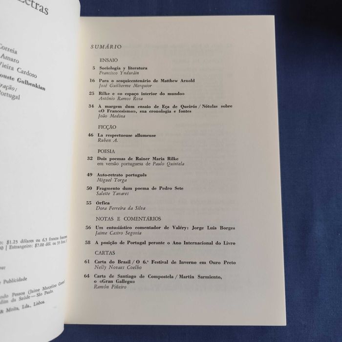 Revista Colóquio Letras 10 - Novembro 1972