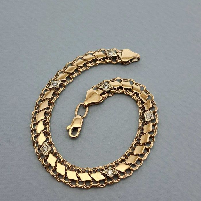 Золотой браслет женский 6,80 гр 19 см  Золотий  браслетик Золото 585