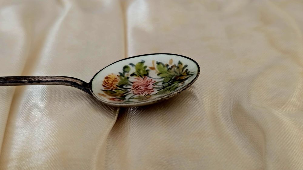 Conjunto de colheres vintage de colecção em prata