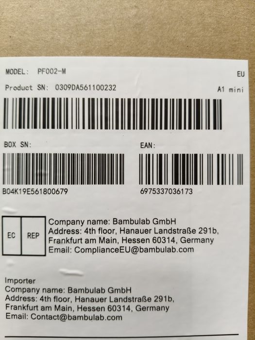 3D принтер Bambu Lab A1 mini (A1 Mini) – новий / в наявності