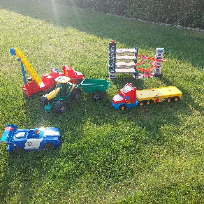 Auta duże wader koparka Psi Patrol, garaż