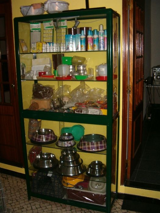 Vitrina com iluminação