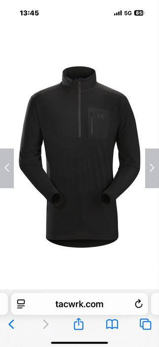 Arcteryx LEAF . Koszulka Cold WX Zip Neck AR. XL. Nowy. Black.