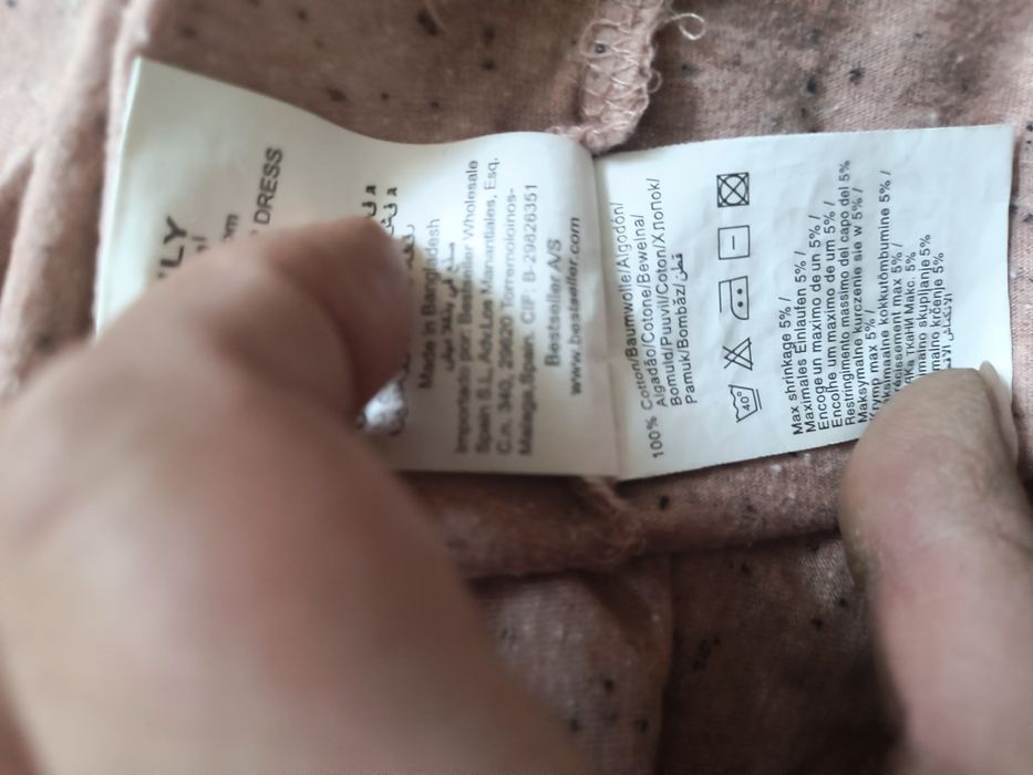Bluzko- tunika sukienka w kolorze delikatnej  brzoskwini