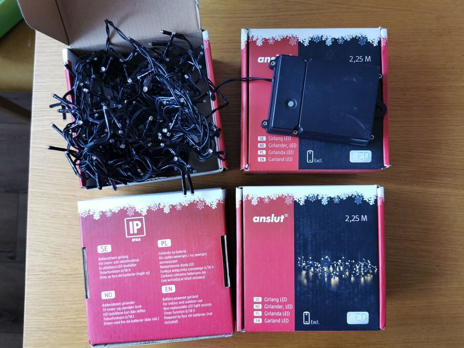 Oświetlenie Świąteczne Girlanda LED 200 diod 2 metry 4x1,5V AA