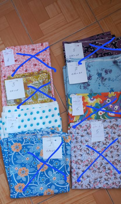 Продаются отрезы различных видов ткани