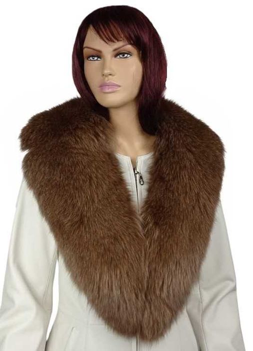 Kołnierz z naturalnego futra lisa – model Rewers