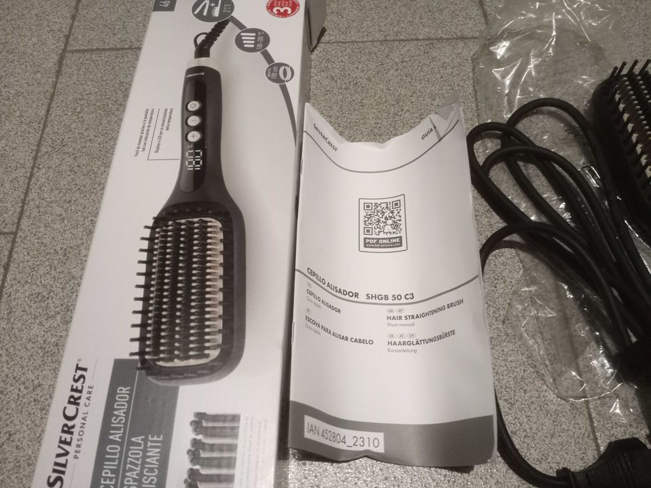 Escova alisadora elétrica de cabelo