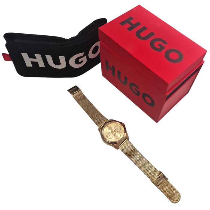 Zegarek Hugo BOSS Multifunction Gold Mesh Watch 1540159
