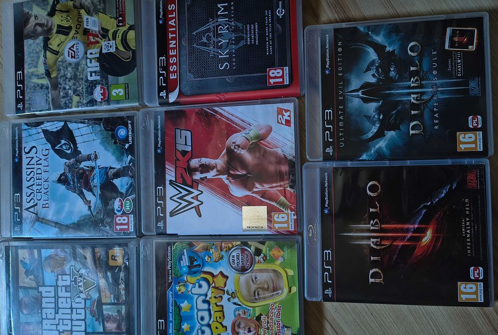 Gry PS3 Skyrim GTA V FIFA17 Diablo 3 RoS
