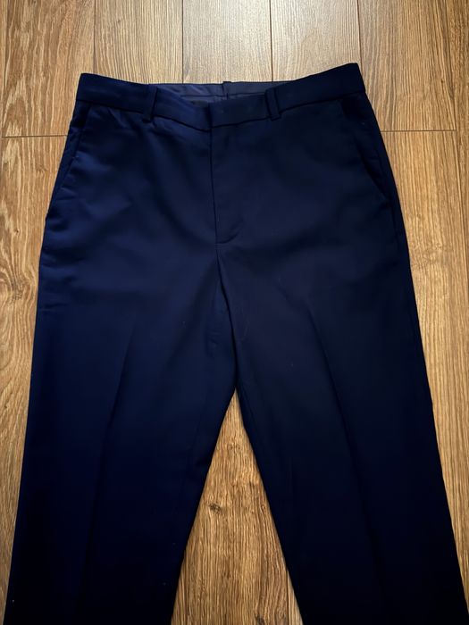 Elegancke granatowe spodnie garniturowe H&M 170