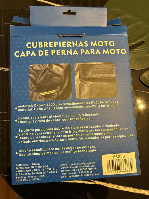 Cobre Pernas para Motociclistas Scooters